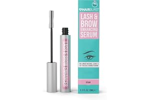 HAIR BURST Eyelash Growth Serum - Promotes Fuller Lashes & Brows, Reduces Inflammation, Enhances Glossy Appearance, Moisturizes with Castor Oil, Features Sodium Hyaluronate for Hydration