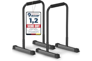‎DH FITLIFE DH FitLife Dip Barren Bars | Dip Stange & Verstellbare Dip-Station 80-90 cm | Parallettes für Calisthenics & Krafttraining | Stabil & Sicher | Indoor & Outdoor Fitness Equipment