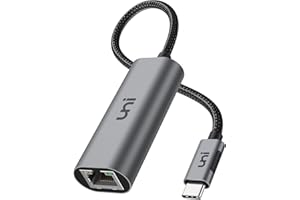 uni USB C do 2.5G Ethernet Adapter, USB Type-C do RJ45 Gigabit 2500 Mbps Network, aluminium i nylon, Thunderbolt 4 LAN Adapter do iPhone 15 Pro Max/MacBook Pro/Air, laptopów, PC itp.