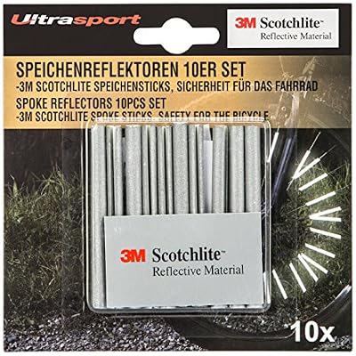 Ultrasport 330900000104 Réflecteur de rayon de vélo Gris Ensemble de 10