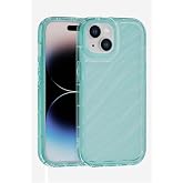 Fenza iPhone 15 İle Uyumlu Kılıf Parlak Desenli Şeffaf Tasarım Darbe Korumalı Kamera Korumalı İnce Dayanıklı Şık Telefon Kılı