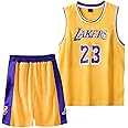 Kids Boys Basketball Kit 2 Piece Sleeveless Basketball Training Jersey and Shorts Set