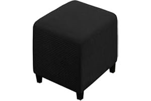 ELYSYSRL Ottomane Schonbezug Hockerbezug, 40x40/50x50/60x60 Hocker Husse für Fußhocker Quadratisch/Rechteckig, Stretch Bezug Ottomane Abdeckung Überzug Hocker Protector Waschbar Hockerabdeckung ( Color : #13 ,