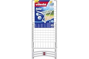 Vileda Solar, Tendedero plegable de Resina, Plástico, Uso interior y exterior, Medidas cerradas, 125.5 x 9.5 x 55
