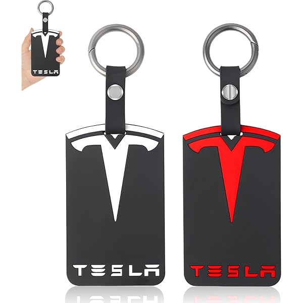 Kaartsleutelhouder voor Tesla, Transparante Zachte Kaartsleutelafdekking Sleutelkaartvervanging ID-Badgehouder voor Model Y/3 Model S/X Cybertruck- Accessoires (Zwart