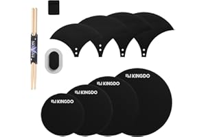 KINGDO CYMBALS Kingdo Drum Mute Pads Set mit Beckenpolster + Hi Hats Set Pad, Schaumstoff Drum Schalldämpfer Pads, passend für 25,4 cm, 30,5 cm, 35,6 cm, 40,6 cm