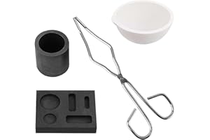 YOIVKGO 4 Stück Gold Schmelzen Set, Hohe Hitzebeständigkeit, Gold Schmelzofen Schmelzofen Set, Breites Anwendungsspektrum, Gold Schmelzen Set, für Gold, Silber, Legierungsschmelze (Silber)