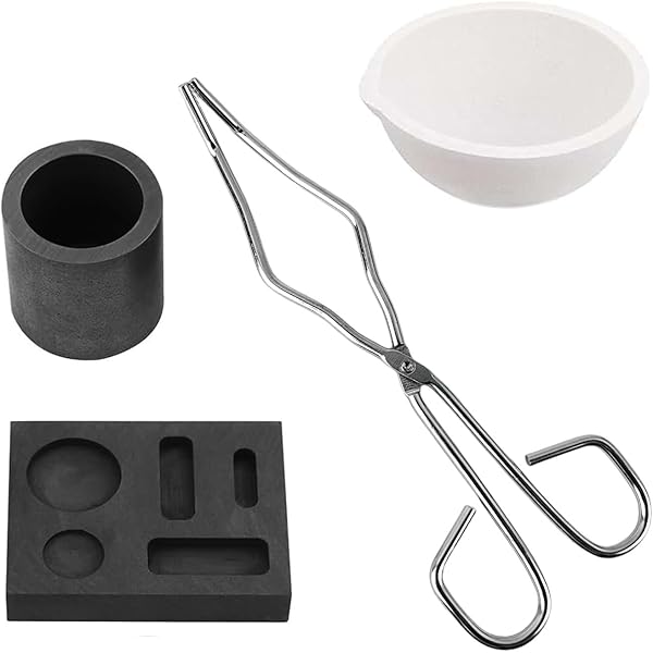 Crogiolo In Grafite 40x40mm Per Fusione Metall - Con Coperchio Per Oro E Argento - Foto 7