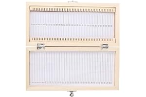 TAIDDA Microscope Slide Box, Compact 50PCS Biology Glass Prepared Microscope Slides Specimens Wooden Slide Storage Box Case for Slice Collection