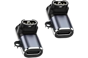 TALNITE 2PC USB C to Gar-min Watch Charger Adapter, 90 Degree Right Angle SmartWatch Charger Connector for Garmin Fenix 7 7S 7X 6 6S 6X 5S 5X, Forerunner 945 45 45S 245 Music, and More