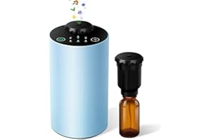 INXDOLHOM Diffusore per auto, Lega di Alluminio diffusore waterless, Regolazione spray 10/30/90s, Timer e diffusore di olio essenziale, Funzionamento a batteria, per auto, camera, ufficio