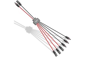 MXRPV Conector Panel Solar,Y-Conectores Solares,Y Branch Conector Paralelo,Impermeables IP68,Cable Solar en Y de 6 mm² (Anschluss von 3 Solarmodulen, 1)