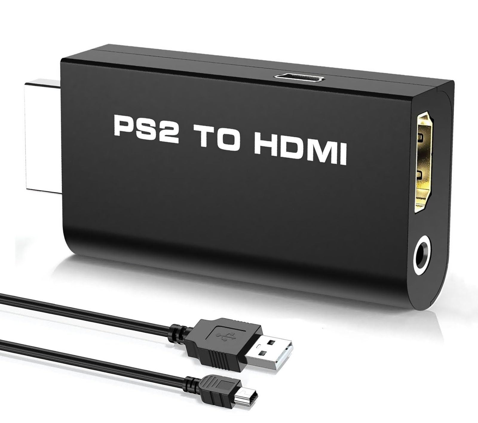 Sartyee PS2 to HDMI Converter Adapter With 3.5mm Audio Output for HDTV Monitor - Supports All PS2 Display Modes