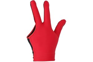Yinuoday Unisex Billard-Handschuh, 3-Finger-Billard-Handschuhe, Pool-Queue-Handschuhe, linke Hand, Pool-Handschuh, Snooker-Queue, Sport-Handschuh