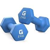 GRIFEMA Set of 2 dumbbells | Non-slip, iron core and neoprene coating &ndash; anti-roll, ergonomic