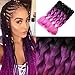 Price comparison product image Golden Rule 3 Tone Braiding Hair 24 inches Soft Braiding Hair Extensions Black, Purple and Rose Red
