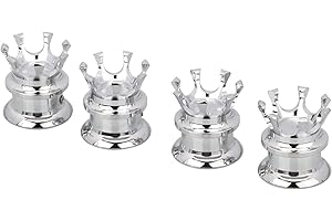 XMMT Lot de 4 cache-boulons chromés pour Harley Sportster XL883 Softail Dyna Big Twin 1340 Evo