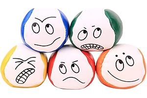 sinirttou Pelotas de Malabares, Mini Bolas de Malabares,5 Piezas Bolas de Malabarismo de Cuero PU,Bolas de Pelotas Malabares Suaves para Principiantes,5cm,Ideales para Malabares,Juegos de Lanzamiento