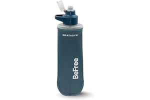 Katadyn BeFree Filter AC 0.5L - Bleu ardoise, Bouteille filtrante ultralégère avec charbon actif & membrane EZ-Clean™ - Eau potable sûre partout, plein air, backpacking, randonnée