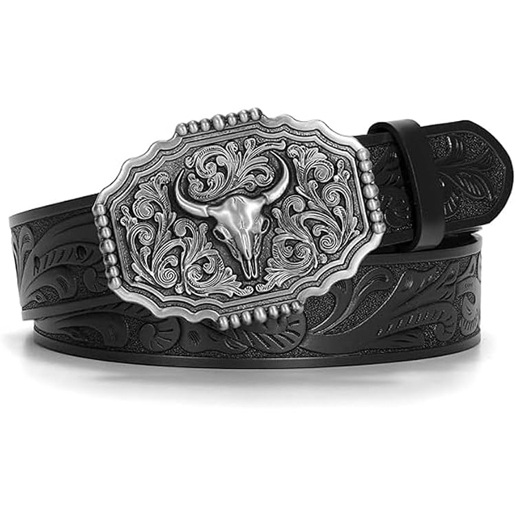 Fibbia Cintura Western Placcata Oro - Tema Cowboy E Cavallo - Uomo - Foto 2