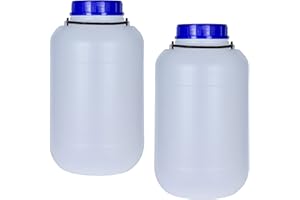 SUPER NET CALI Bote 10 litros boca ancha con tapa y asa. Bidón de plástico. Pack 2 Unidades.