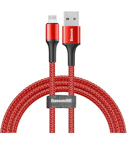 Baseus Cafule Cable - USB To Lightning Cable, 2.4 A, 1 M (Red