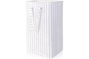 PeranoRidia 72L Wäschekorb, Laundry Baskets, Faltbare Wäschebox, Wäschesammler, Wäschesortierer/Aufbewahrungsbox mit Griffen für Kleidung, Handtücher, Spielzeug, Blau, 40×30×60 cm