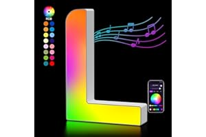 KANGTAIXIN Lettres Lumineuses Alphabet, Lumineux Lampe LED Lettre RGB, App Controllo Lumières Lettre Deco Opérateur à USB pour Anniversaire, Fête des Mères, Mariage, Vacances, Maison, Bar, Se Marier - L