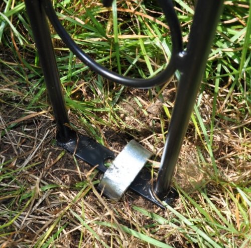 Stabiler Rosenbogen 10mm Massiveisen! B: 160cm Schwarz aus Metall - 4