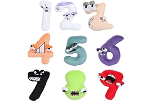 MAGIC SELECT Pack 9 Number Lore Plush, Numbers 1-9 Plush, Alphabet Lore Dolls, Soft Educational Toy Gift for Alphabet Lore History Fans, Educational Numbers for Kids