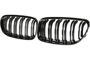 Ricoy Gloss Black Front Twin Slat Fins Grille For E90 E91 LCI 3Series 2009-2011 4D
