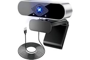 Yuio Webcam 1080P avec Microphone, Full HD Camera PC Grand Angle 90 ° 30fps, Web Cam USB Plug & Play pour Ordinateur Portable,Web Cam Linux Streaming Youtube Skype Appel Vidéo Zoom Vidéoconférence