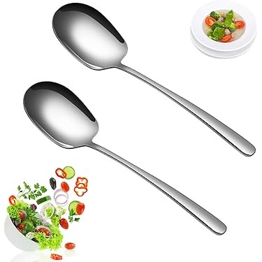 ROLMZJX 10 Stück Großes Silber Servierutensilien-Set, E
