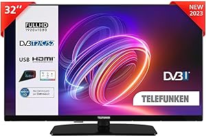 TELEFUNKEN Smart TV 32" Full HD 32TEFHD750Z, TV LED 32 Pollici, Compatibile con Alexa e Google Assistant, DVB-I, Digitale DVB-T2, Dolby Vision HDR10, USB, 2023