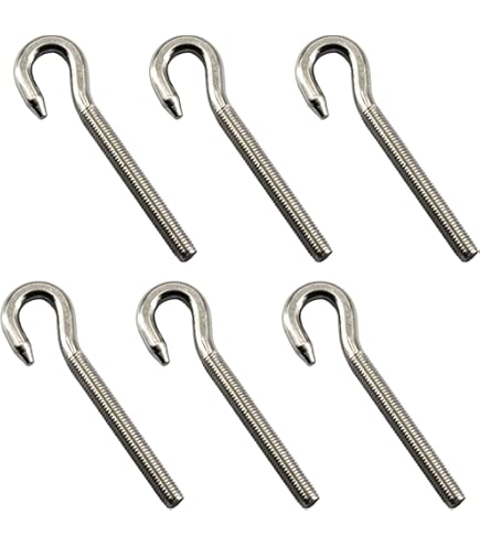 5 stuks oogbouten M10 hefring 304 roestvrij staal buitendraad schroeven voor hefaccessoires, touwverbinding