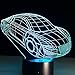 Produktbild DENGS 3D Visualisierung Nachtlicht Auto-Form LED-Lampe -7 Farben ändern Kreativ Kinder Zimmer Kunst, Bild Farbe
