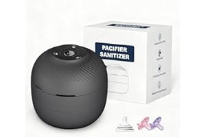 BEIERMU Schnuller-Box, Tragbare UV-C Box für Schnuller, USB-wiederaufladbare Mini-Schnuller-Box, 2 Zeiteinstellungen (60s und 180s) mit Ventilator, Schnellladung und lange Akkulaufzeit.