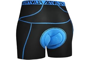 flintronic Cykelshorts herr 4D vadderade, cykelunderkläder för män, mountainbike, vadderade shorts, vadderade