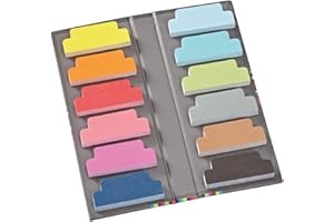 Semikolon 353103 marqueurs autocollants - bandes adhésives, marqueurs adhésifs, notes autocollantes - 40 notes autocollantes de 12 couleurs différentes au format 5 x 2 cm