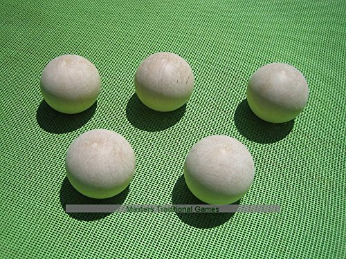 Masters Traditional Games Set of 20 Coconut Shy Ball (Beech, approx. 2 inch diam)