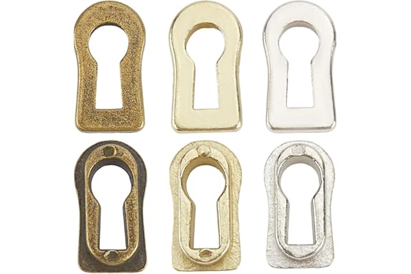 CREATCABIN 6 st zink legering nyckelhålsskydd metall nyckelhålsskydd antik brons ton dekorativ täckbricka för byrå möbler lås dekoration skåp dörr möbler hårdvara 2 x 1,14 cm
