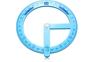 Eruinfang Protractor 360 Degree Circle Protractor Angle Finder Clear Geometrical Protractor Angle Measure Math Protractor for School Classroom Office Drafting Measuring (Eruinfangtrdz044)