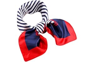 KRYMSON Set di 2 fazzoletti blu e rossi, accessori per costumi da marinaio, adatti per balli, feste, cosplay e celebrazioni, rosso, blu, bianco, 50 * 50 cm.