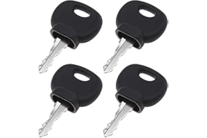 eMagTech 4 Stück Zündstarterschlüssel Landwirtschaft/Bagger Maschinen Gabelstapler Kompaktor kompatibel mit Bobcat Bomag Raupe Dynapac Ford Gehl Hamn Hang JCB
