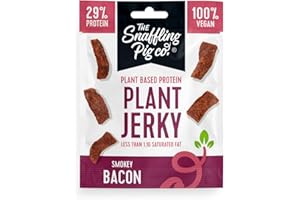 THE SNAFFLING PIG CO Snaffling Pig Plant Jerky 100% Vegan Smoky Bacon 35g (3 Pack)