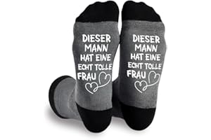 Zemolo Weihnachten Geschenke für Männer 43-46 Lustige Socken mit Spruch Geburtstagsgeschenk für Männer Herren Socken Vatertag Männertag Geburtstag Bester Geschenk für Papa Opa Freund Bruder Jungs