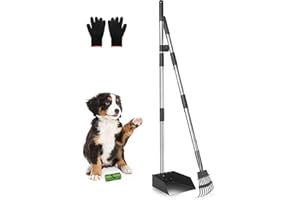 Ormalla Hundekotschaufel, Hundekotsammler Aus Edelstahl Für Große, Mittelgroße Und Kleine Hunde, Abnehmbares Metallrechen Und Tablett Für Garten, Gras, Erde Oder Kies