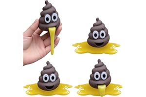 T TAKONE TAKONE Puking Ball Kackwurst Stressball – 4 Stück Lustige Quetschbälle in Kotform, Anti-Stress Spielzeug für Erwachsene, Mitgebsel Party