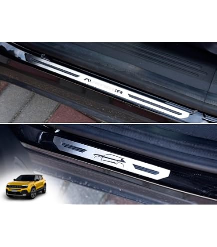 Poggiapiede In Acciaio Inox Per Jeep Avenger - 1 Pezzo, Adesivo, Personalizzazione Tuning