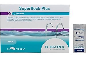 HEXAGON PISCINE ET SPA BAYROL SUPERFLOCK Plus Cartouche - 1kg | Floculant en Cartouche + 10 Tests HPS OFFERTS 6 en 1
